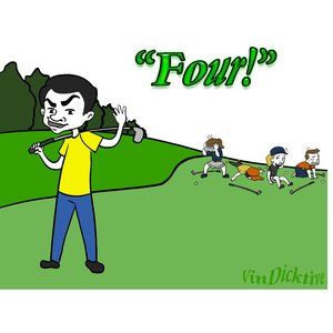 Fore/Four Golf VinDicktive Mens White 100% Poly Short Sleeve T Shirt XL